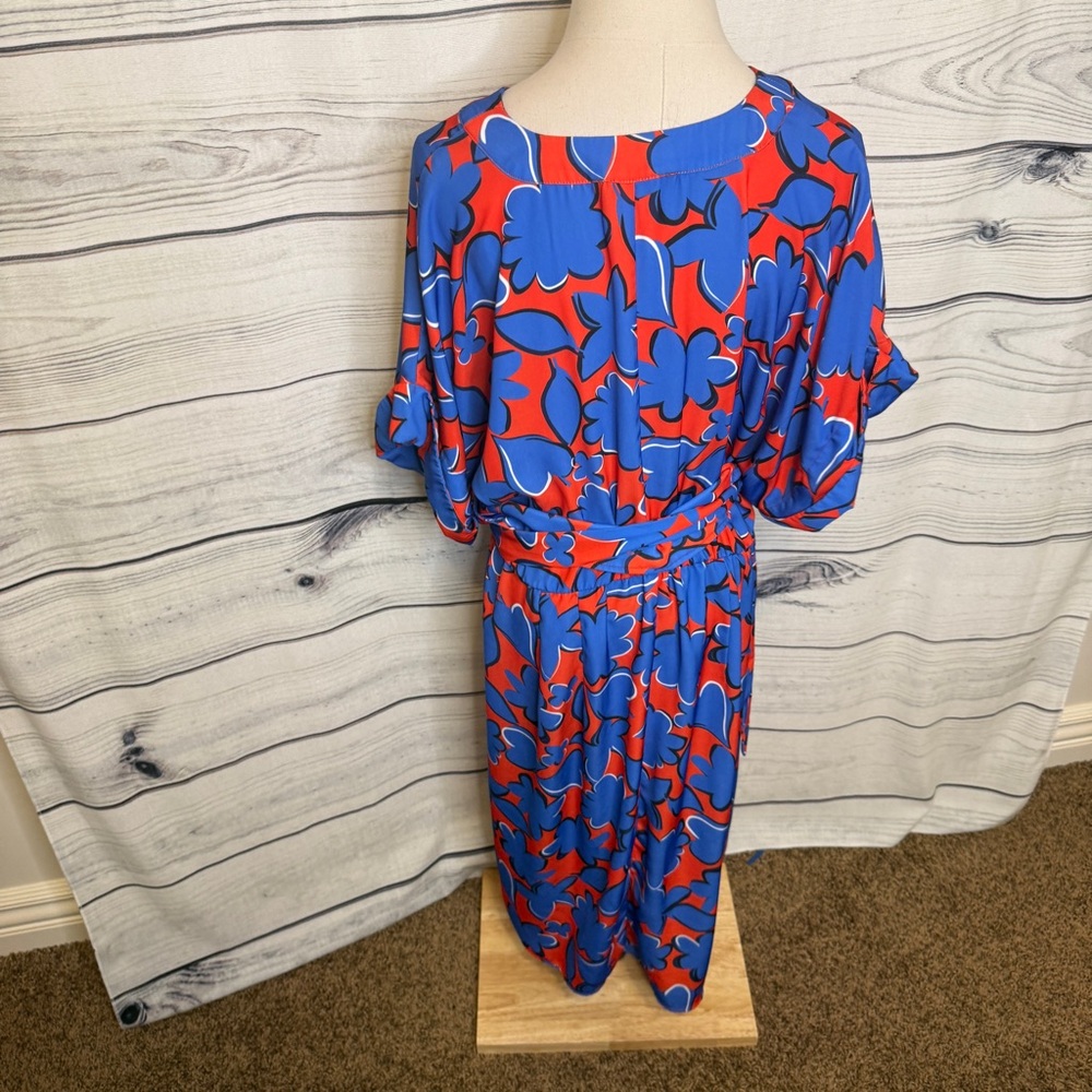 Eloquii Multicolor Dress with Blue and Red - Picture 3 of 4